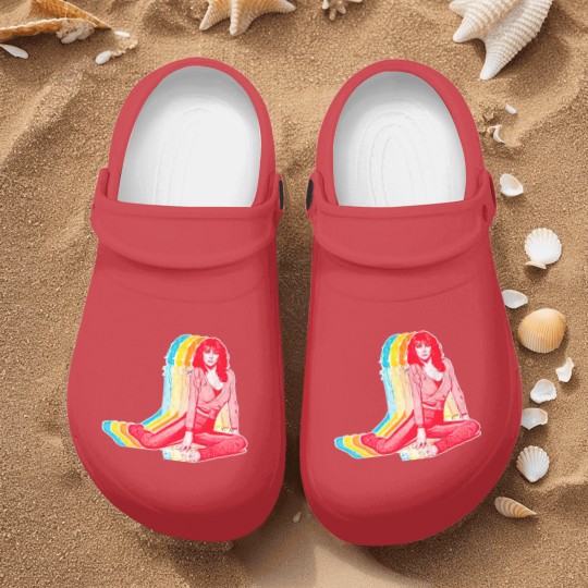 Discover Kate Bush / Retro Rainbow Aesthetic Design - Kate Bush - Nurse Clogs