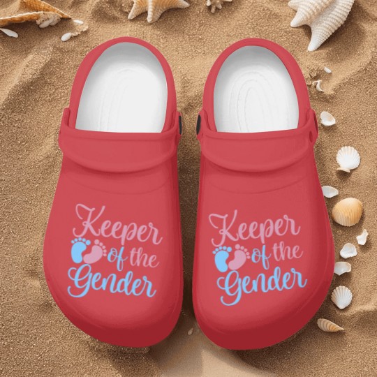 Discover Gender Reveal Nurse Clogs, Keeper Of The Gender Nurse Clogs, Gender Reveal Ideas, Gender Reveal Party Nurse Clogs