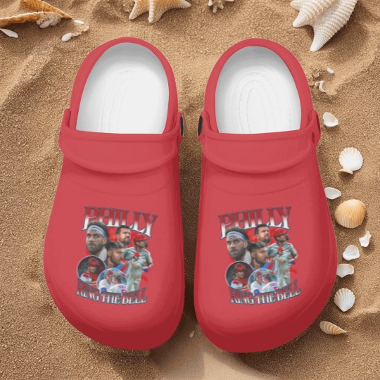 Discover Philly Ring The Bell Nurse Clogs, Jose Alvarado Bryce Harper Nurse Clogs