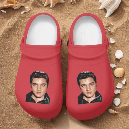 Discover Elvis Presley Signature Nurse Clogs Short Sleeve Cotton White Women Men S to 5XL