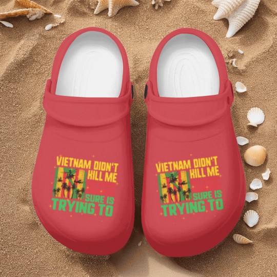 Discover Vietnam Veteran Nurse Clogs, Vietnam Didn't Kill Me, Nurse Clogs