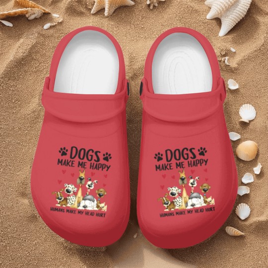 Discover dogs make me happy humans make my head hurt Nurse Clogs