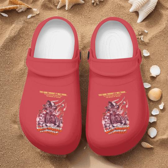 Discover Werewolves on Wheels Mens Horror Nurse Clogs