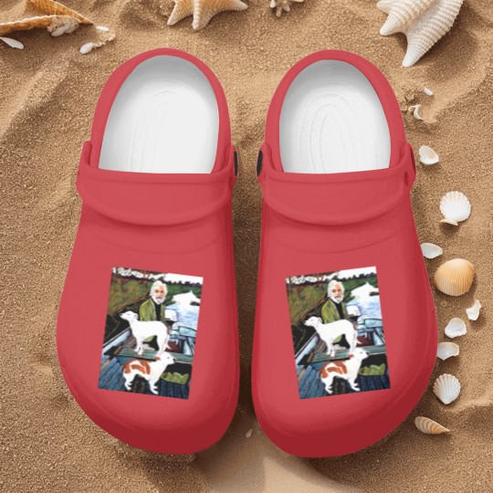 Discover Goodfellas Painting Old Man with Dog Nurse Clogs