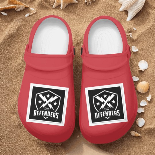 Discover dc defenders black dark Nurse Clogs