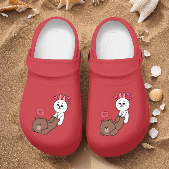 Discover Brown and Cony Love Nurse Clogs