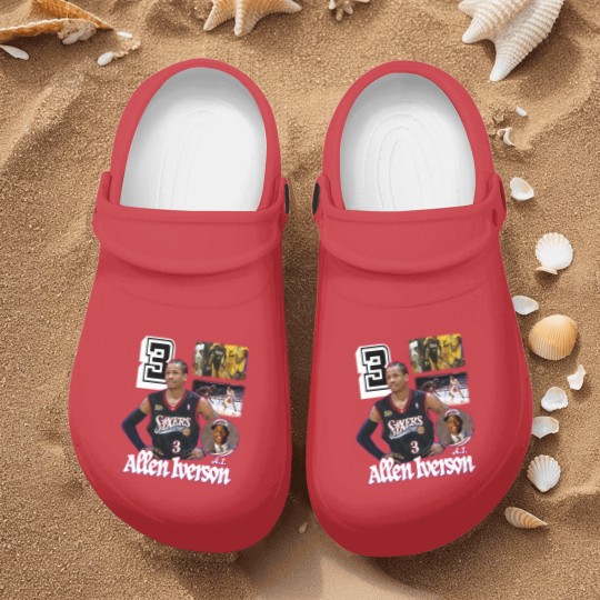 Discover Allen Iverson number 3 pro basketball player Nurse Clogs
