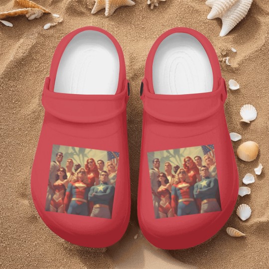 Discover justice society of America Nurse Clogs