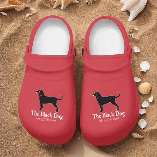 Discover The Black Dog Logo Life Off The Leash Nurse Clogs
