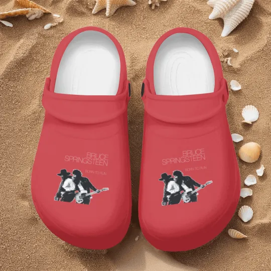 Discover Bruce Springsteen Born To Run Black Nurse Clogs