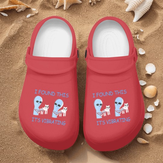 Discover i found this it's vibrating funny aliens cats Nurse Clogs