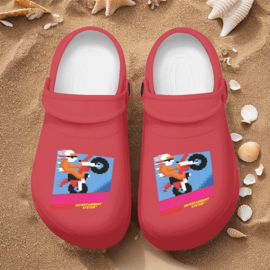 Discover NES Excitebike Transparent Nurse Clogs