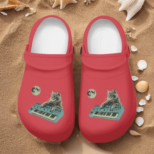 Discover Synthesizer Cat In Space Nurse Clogs
