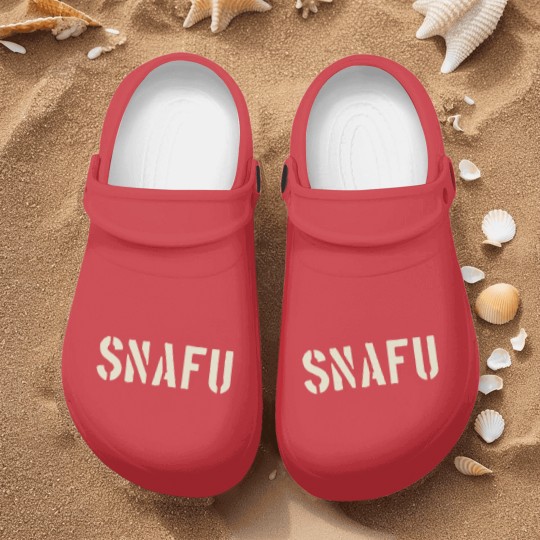 Discover SNAFU Funny Military Slang Design Stencil look le Nurse Clogs