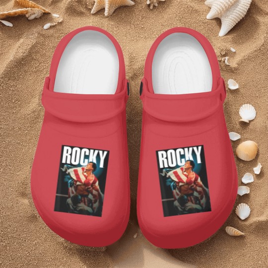 Discover Rocky IV American Flag Portrait Nurse Clogs