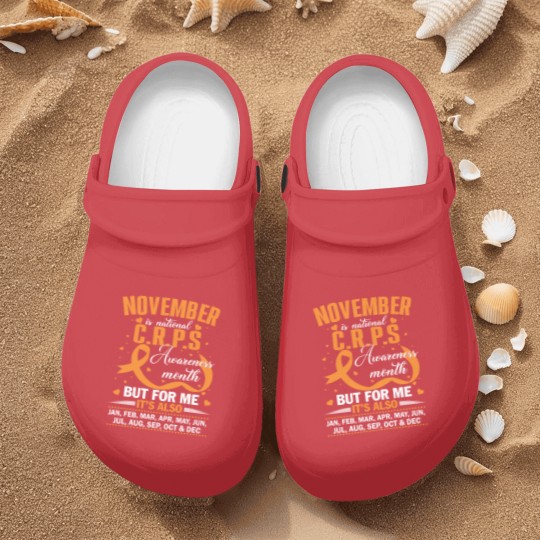 Discover In November We Wear Orange Ribbon CRPS Awareness Month / Day Nurse Clogs