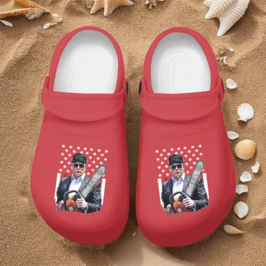 Discover Elon Musk Chainsaw Nurse Clogs, Chainsaw For Bureaucracy