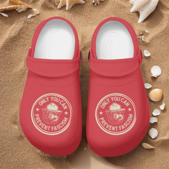 Discover Vintage Smokey The Resist Bear Only You Can Prevent Fascism Unisex Nurse Clogs
