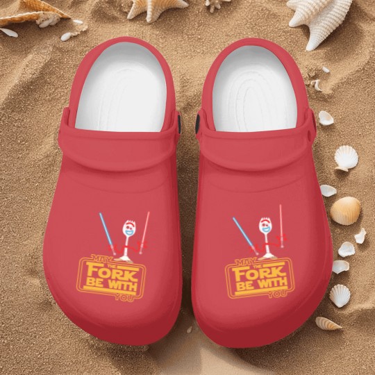 Discover Disneyyy Forky May The Fork Be With You Nurse Clogs, toy stories Forky Nurse Clogs