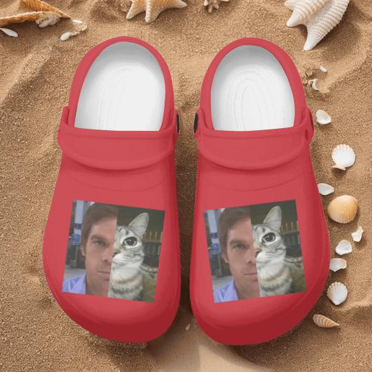 Discover Dext Morgan Nurse Clogs, Funny Cat Meme Nurse Clogs, Unisex Heavy Cotton Nurse Clogs, Gift for Dexter Fans, TV Show Fan Nurse Clogs