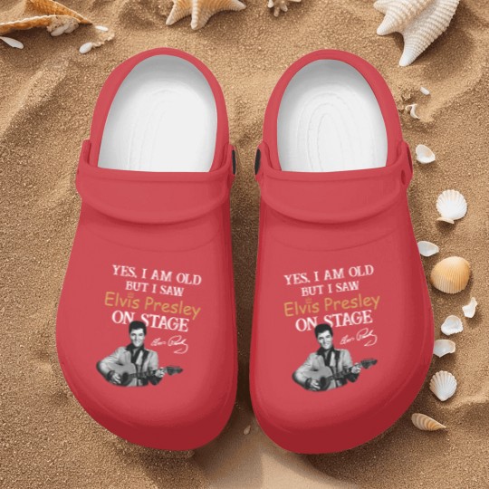 Discover Elvis Presley Nurse Clogs, Yes I Am Old But I Saw Elvis Presley On Stage Nurse Clogs, King Of Music Nurse Clogs