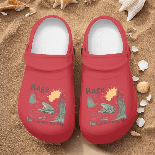 Discover Rage Consumes Me Nurse Clogs, Frog Pond Nurse Clogs, Meme Frog Nurse Clogs, Vintage Style Unisex Nurse Clogs