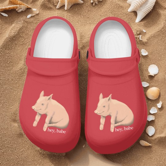 Discover Hey Babe Cute Pig Pun Nurse Clogs