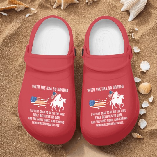 Discover with the usa so divided i'm just glad to be on the side Nurse Clogs