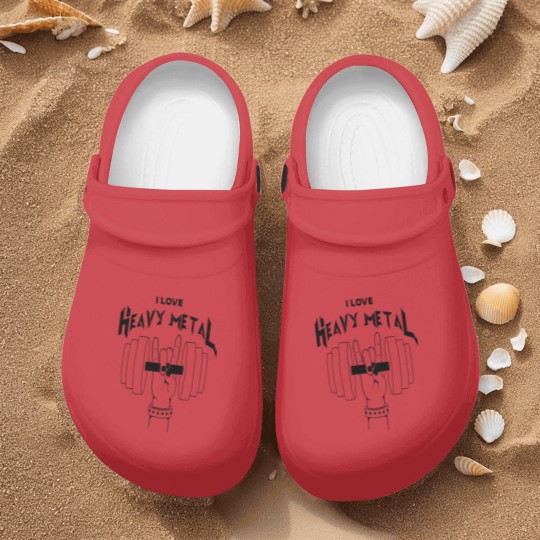 Discover I Love Heavy Metal Nurse Clogs