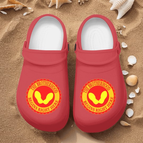 Discover The Brotherhood Begins Right Here Yellow Footprint Nurse Clogs