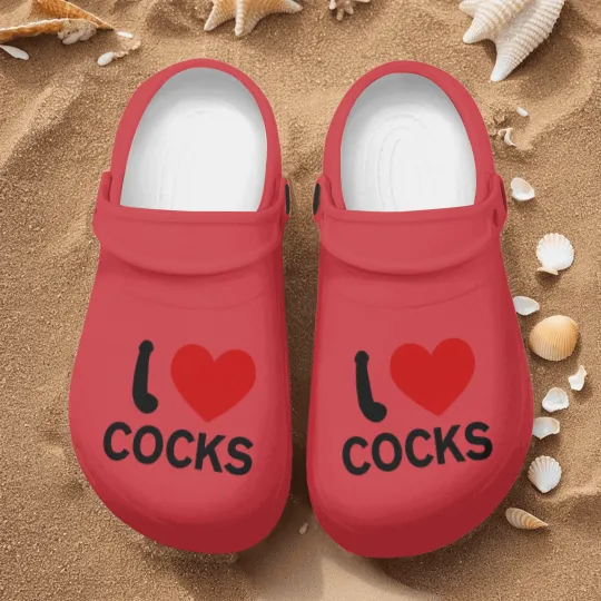 Discover I Love Cocks Nurse Clogs