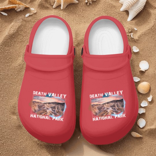 Discover Death Valley National Park Nurse Clogs with Sunset Scene