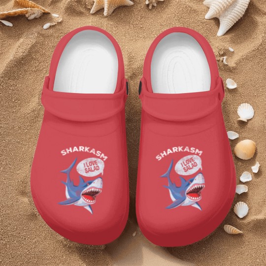 Discover Sarcastic Shark Humor Meat Lover Marine Biology Nurse Clogs