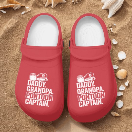 Discover Daddy Grandpa Pontoon Captain Funny Pontoon Nurse Clogs
