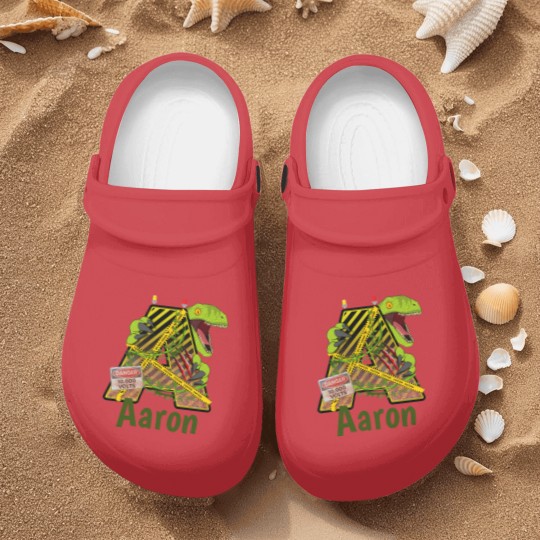 Discover Jurassic Alphabet | Initial Letter Custom Name | A Nurse Clogs