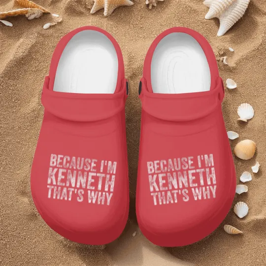 Discover Funny Personalized Name Because I'm Kenneth That's Nurse Clogs
