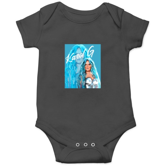 Discover Rectangle Karol  with Blue Hair Illustration Onesies