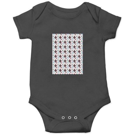 Discover Colorful Diamond Shapes Modern Maximalist Pattern Walnut Brown Graphic Onesies