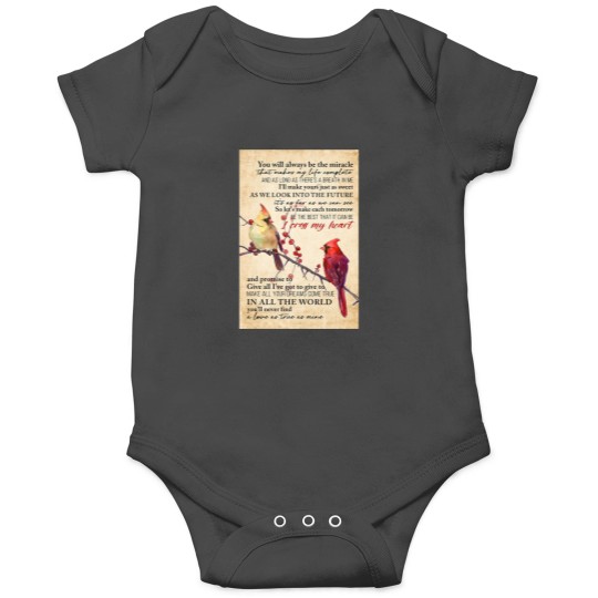 Discover You Will Always Be The Miracle-I Cross My Heart Lyrics Cardinal Bird Lover Onesies
