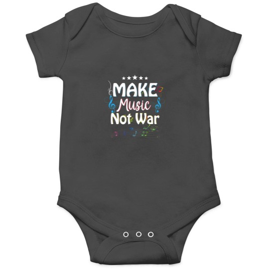Discover Guitar And Drummer Jazz Band Make Music NotWar Onesies