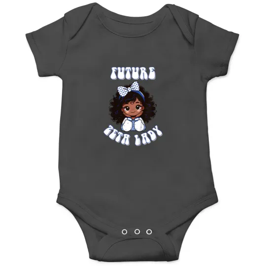 Discover s zeta phi beta sorority sisterhood future zeta lady toddler Onesies