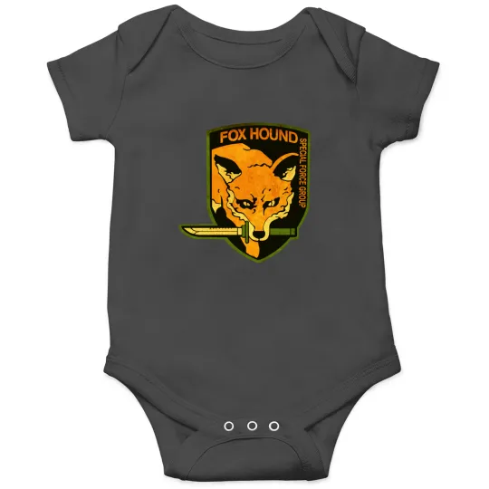 Discover ° METAL GEAR SOLID ° Fox Hound Rust Logo Onesies