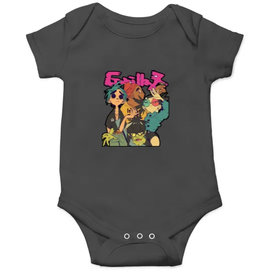 Discover Gorillaz crew T shirt (White) Onesies