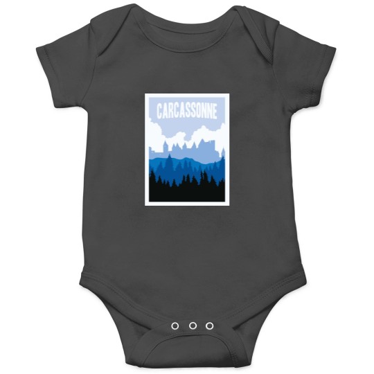 Discover Carcassonne Board Game- Minimalist Travel Style - Gaming Art Onesies