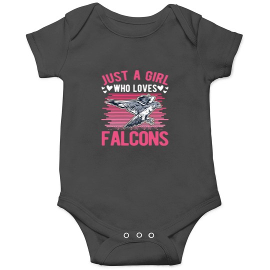 Discover Just a girl who loves Falcons Hawk Girl Falcon 185 Onesies