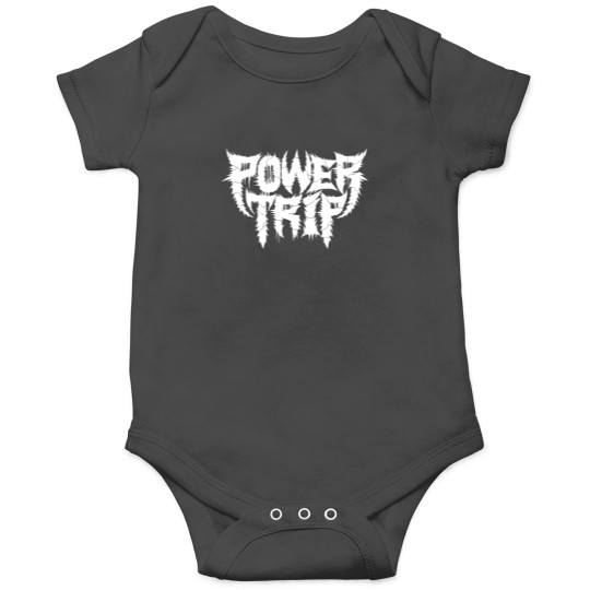 Discover power trip white logo Onesies