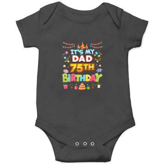 Discover it's my dad 75th birthday 75 years old daddy party limited Onesies