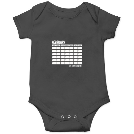 Discover Birth Month - February Black Onesies