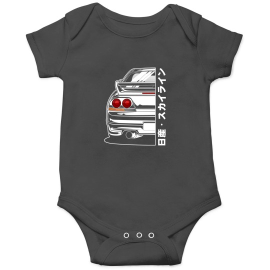Discover Skyline R33 GTR White Print Onesies