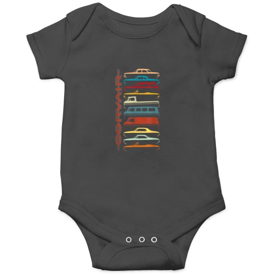 Discover Corvair All Model Sillhouettes Onesies